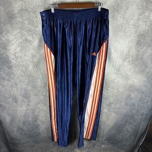 Adidas VTG 2002 Tear Away Track Pants Navy Blue Orange White Mens 2XL Breakaway